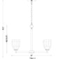 Z-Lite Oren 5-Light Medium Bulb Base Modern Gold Steel Frame Matte Opal Glass Shade Chandelier