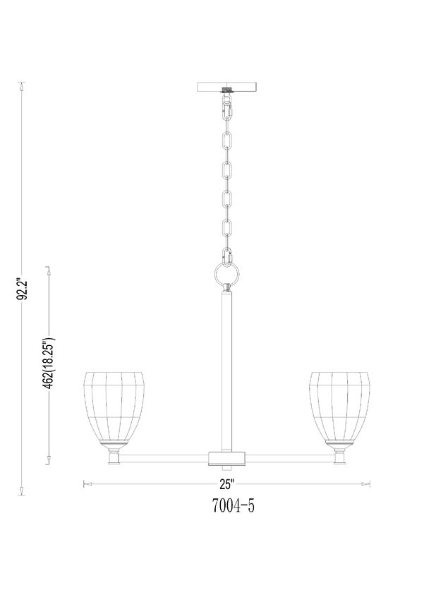 Z-Lite Oren 5-Light Medium Bulb Base Modern Gold Steel Frame Matte Opal Glass Shade Chandelier