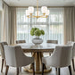 Z-Lite Oren 5-Light Medium Bulb Base Modern Gold Steel Frame Matte Opal Glass Shade Chandelier