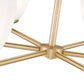 Z-Lite Oren 6-Light Medium Bulb Base Modern Gold Steel Frame Matte Opal Glass Shade Chandelier