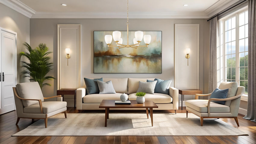 Z-Lite Oren 6-Light Medium Bulb Base Modern Gold Steel Frame Matte Opal Glass Shade Chandelier