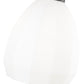 Z-Lite Oren 8" 1-Light Medium Bulb Base Matte Black Steel Frame Matte Opal Glass Shade Pendant Light