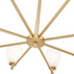 Z-Lite Oren 8-Light Medium Bulb Base Modern Gold Steel Frame Matte Opal Glass Shade Chandelier