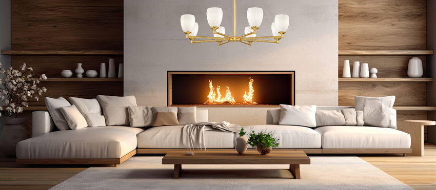 Z-Lite Oren 8-Light Medium Bulb Base Modern Gold Steel Frame Matte Opal Glass Shade Chandelier
