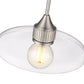 Z-Lite Paloma 14" 1-Light Brushed Nickel Pendant Light With Clear Glass Shade