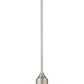 Z-Lite Paloma 14" 1-Light Brushed Nickel Pendant Light With Clear Glass Shade