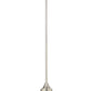 Z-Lite Paloma 14" 1-Light Brushed Nickel Pendant Light With Gloss Opal Glass Shade