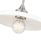 Z-Lite Paloma 14" 1-Light Brushed Nickel Pendant Light With Gloss Opal Glass Shade