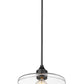 Z-Lite Paloma 14" 1-Light Matte Black Pendant Light With Clear Glass Shade