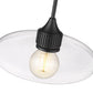 Z-Lite Paloma 14" 1-Light Matte Black Pendant Light With Clear Glass Shade