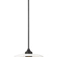 Z-Lite Paloma 14" 1-Light Matte Black Pendant Light With Gloss Opal Glass Shade