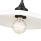 Z-Lite Paloma 14" 1-Light Matte Black Pendant Light With Gloss Opal Glass Shade