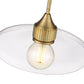 Z-Lite Paloma 14" 1-Light Olde Brass Pendant Light With Clear Glass Shade