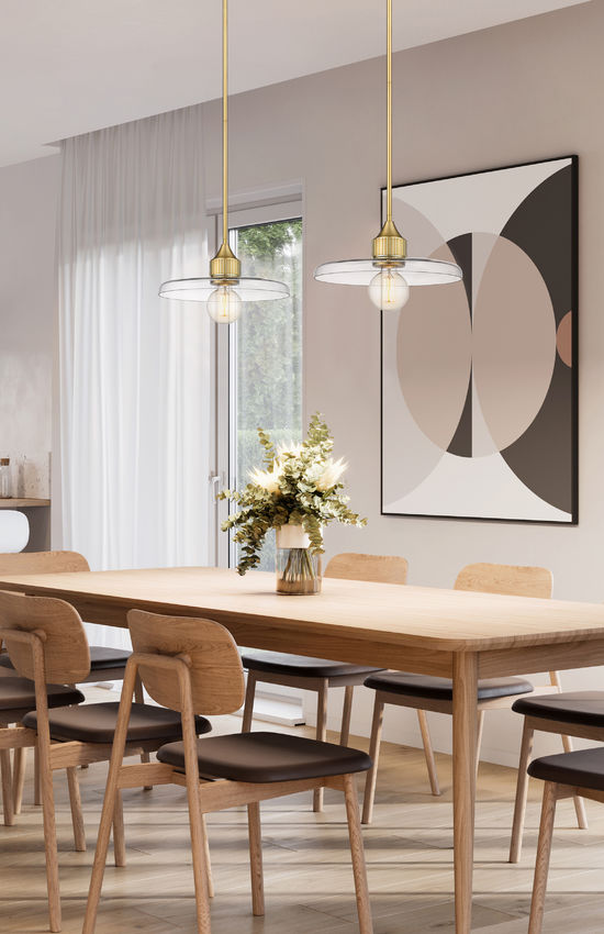 Z-Lite Paloma 14" 1-Light Olde Brass Pendant Light With Clear Glass Shade