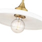 Z-Lite Paloma 14" 1-Light Olde Brass Pendant Light With Gloss Opal Glass Shade