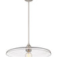Z-Lite Paloma 24" 1-Light Brushed Nickel Pendant Light With Clear Glass Shade