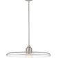 Z-Lite Paloma 24" 1-Light Brushed Nickel Pendant Light With Clear Glass Shade