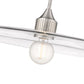 Z-Lite Paloma 24" 1-Light Brushed Nickel Pendant Light With Clear Glass Shade