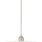 Z-Lite Paloma 24" 1-Light Brushed Nickel Pendant Light With Gloss Opal Glass Shade