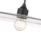 Z-Lite Paloma 24" 1-Light Matte Black Pendant Light With Clear Glass Shade