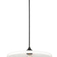 Z-Lite Paloma 24" 1-Light Matte Black Pendant Light With Gloss Opal Glass Shade
