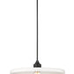 Z-Lite Paloma 24" 1-Light Matte Black Pendant Light With Gloss Opal Glass Shade