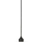Z-Lite Paloma 24" 1-Light Matte Black Pendant Light With Gloss Opal Glass Shade