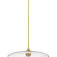 Z-Lite Paloma 24" 1-Light Olde Brass Pendant Light With Clear Glass Shade
