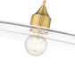 Z-Lite Paloma 24" 1-Light Olde Brass Pendant Light With Clear Glass Shade