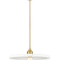 Z-Lite Paloma 24" 1-Light Olde Brass Pendant Light With Gloss Opal Glass Shade