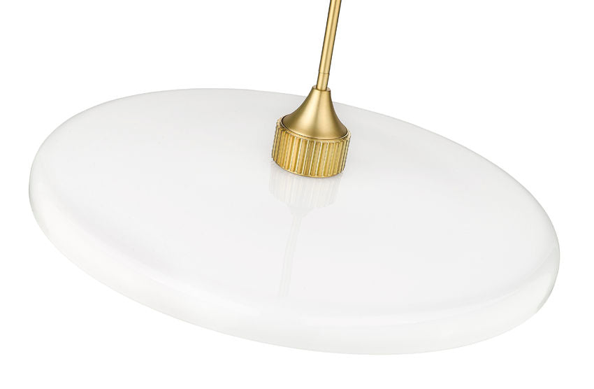 Z-Lite Paloma 24" 1-Light Olde Brass Pendant Light With Gloss Opal Glass Shade