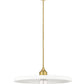 Z-Lite Paloma 24" 1-Light Olde Brass Pendant Light With Gloss Opal Glass Shade