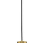 Z-Lite Parsons 10" 1-Light Matte Black and Olde Brass Pendant Light With Opal Glass Shade