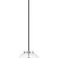 Z-Lite Parsons 14" 1-Light Matte Black and Brushed Nickel Pendant Light With Clear Glass Shade