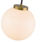 Z-Lite Parsons 14" 1-Light Matte Black and Olde Brass Pendant Light With Opal Glass Shade