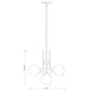 Z-Lite Parsons 22" 4-Light Matte Black and Olde Brass Chandelier With Opal Glass Shade