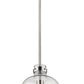 Z-Lite Pearson 10" 1-Light Brushed Nickel Pendant Light With Clear Seedy Glass Shade