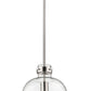 Z-Lite Pearson 10" 1-Light Brushed Nickel Pendant Light With Clear Seedy Glass Shade