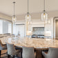Z-Lite Pearson 10" 1-Light Brushed Nickel Pendant Light With Clear Seedy Glass Shade