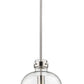 Z-Lite Pearson 10" 1-Light Brushed Nickel Pendant Light With Clear Seedy Glass Shade