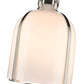 Z-Lite Pearson 10" 1-Light Brushed Nickel Pendant Light With White Opal Glass Shade