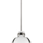 Z-Lite Pearson 10" 1-Light Brushed Nickel Pendant Light With White Opal Glass Shade