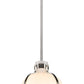Z-Lite Pearson 10" 1-Light Brushed Nickel Pendant Light With White Opal Glass Shade