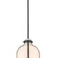 Z-Lite Pearson 10" 1-Light Matte Black Pendant Light With White Opal Glass Shade
