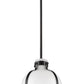 Z-Lite Pearson 10" 1-Light Matte Black Pendant Light With White Opal Glass Shade