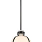 Z-Lite Pearson 10" 1-Light Matte Black Pendant Light With White Opal Glass Shade