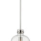 Z-Lite Pearson 10" 1-Light Polished Nickel Pendant Light With Clear Seedy Glass Shade