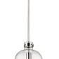 Z-Lite Pearson 10" 1-Light Polished Nickel Pendant Light With Clear Seedy Glass Shade