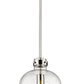 Z-Lite Pearson 10" 1-Light Polished Nickel Pendant Light With Clear Seedy Glass Shade