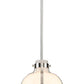 Z-Lite Pearson 10" 1-Light Polished Nickel Pendant Light With White Opal Glass Shade